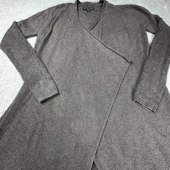 Barefoot Dreams Bamboo Chic Lite Cardigan S/M Open Front Brown Long Sleeve 436 - Picture 2 of 8